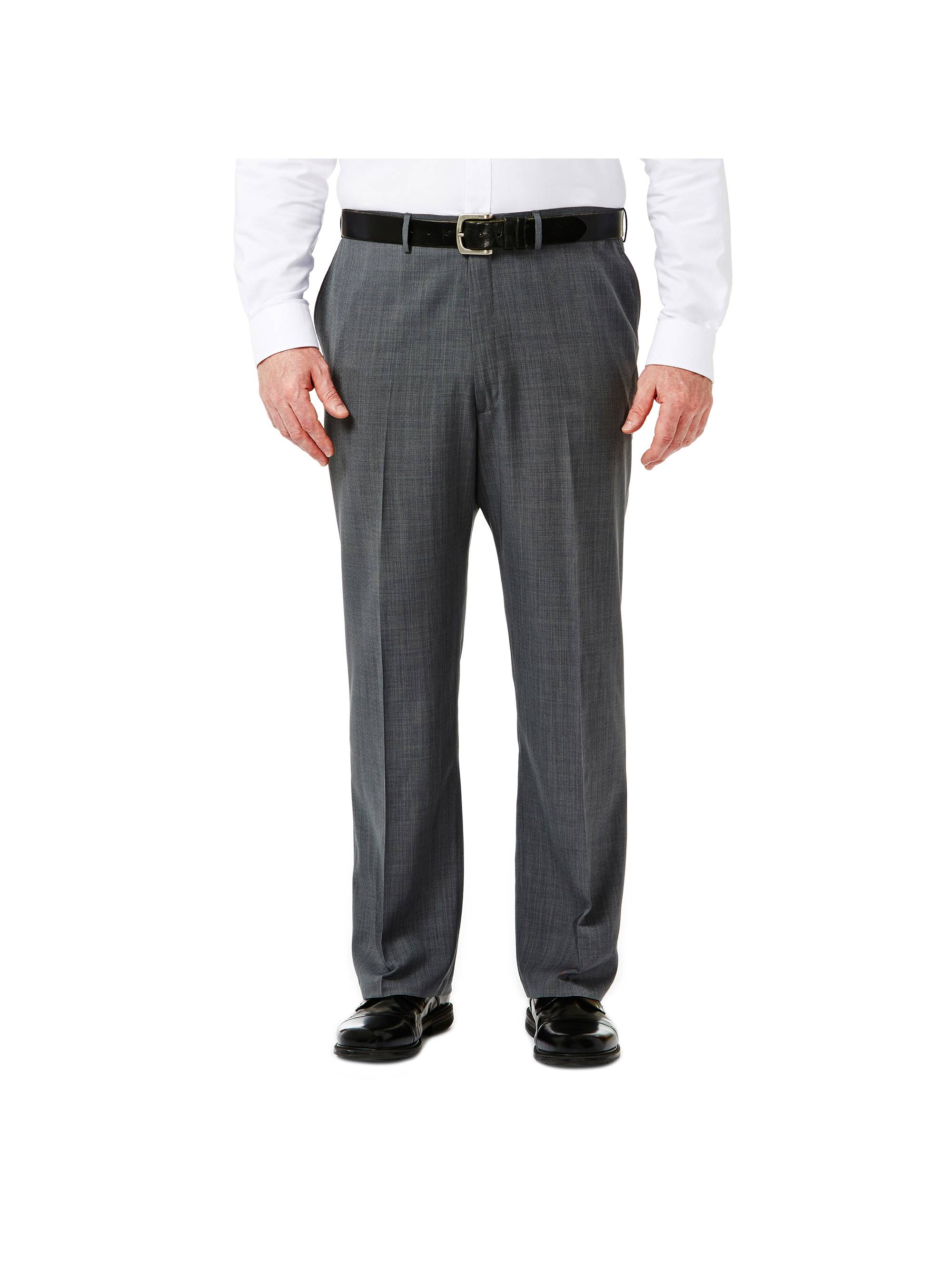 Haggar Mens Big & Tall Striped Plain-Front Suit-Separate Pant 